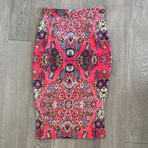 Vivienne Westwood Multicolor Patterned Pencil Skirt